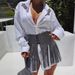 Rhinestone 2025 Hot Sale Sexy Sparkling Diamond Tie Patchwork Women's Midi Skirt Z1046_ecoleips.com