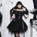 YL23500 Women's Elegant Fashion Slim Fit off Shoulder Dress Dark Style European American Summer New Clothing_ecoleips.com