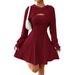 Women's Long Sleeve Hoodie Top With Sleeveless A-Line Dress Set - Casual Two Piece Outfit For Fall & Everyday Wear_ecoleips.com