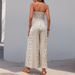 Women's Clothing High Waisted Drawstring Wide Leg Jumpsuit Patchwork Ethnic Style Casual Summer Romper_ecoleips.com