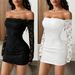 Women's Clothing Women's Fashionable Bodycon Dress Spring Summer Elegant Style Lace Solid Color Design For Formal & Casual For Women_ecoleips.com