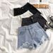 Women's Clothing Ripped Denim Shorts Summer New High Waist Loose Slim Wide Leg Versatile Raw Edge Hot Pants_ecoleips.com
