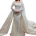 New Mermaid Wedding Dress Detachable Tail Beaded Lace Fishtail Bridal Dress Long Sleeve Slim Wedding Dress_ecoleips.com