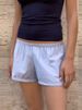 Womens Solid Color/Striped Shorts Elastic Waist Lounge Shorts Casual Summer Short Pants_ecoleips.com