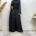 New Fashion Pleated Wide-Leg Skirted Jumpsuit Muslim Set 6537_ecoleips.com