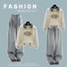 Polo-Collar Denim Patchwork Hoodie & Vintage Blue Jeans Set – Streetwear Two-Piece Outfit (S-2XL, Unisex Casual Style, Comfort Fit)_ecoleips.com
