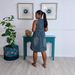 Women's Casual Double Pocket Denim Dress Mid-Length Practical Independent Store_ecoleips.com