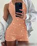 Women's Clothing Ribbed U-Neck Sleeveless Top & Shorts Set – Stretchy Polyester, Casual & Office Wear_ecoleips.com