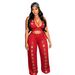 Women's Fashion Wide Leg Pants Set Trendy Loose Straight Leg Style For Markets_ecoleips.com