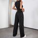 Retro Women's V Neck Striped Two Piece Suit Set Elegant Sophisticated European American Style Clothing for Mature Women_ecoleips.com