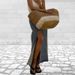 Asymmetrical Waistband Elegant And Intellectual Women's Denim Midi Skirt_ecoleips.com