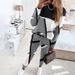 Women's Casual Two-Piece Set Long Sleeve Round Neck Printed Lounge Wear Comfortable Outfit For Daily Wear_ecoleips.com