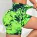 Women's Clothing Seamless Tie Dyed Sports Tight Three Quarter Pants Tie Bleaching Yoga Fitness Shorts_ecoleips.com