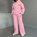 Gothic Print Hoodie And Sweatshirt Set Wide Leg Straight Leg Pants European American Style Autumn Winter Hot Selling_ecoleips.com