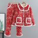 girl Vintage Northeast Two-Piece For Women Winter Ethnic Style Floral Coat Thickened Cotton Jacket And Pants Set_ecoleips.com