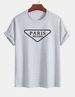 Casual White Patterned T-shirt Print, Short Sleeved Round Neck 100% Cotton T-shirt Top-6_ecoleips.com