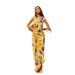 Women's Clothing Printed Oblique Shoulder Pleated Slim Sexy Irregular Dress_ecoleips.com