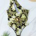 Cutout One-Shoulder Swimsuit – Sexy High-Cut & Tummy Control (Gold/Army Green, S-L, Upf50+ Polyester)_ecoleips.com