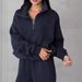 Women's Clothing Style Casual Fashion Stitching Thickened Long Sleeved Sweatshirt Trousers Suit For Women_ecoleips.com