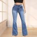 Women's Clothing INS Fashion Trend Personality Bow Print Jeans_ecoleips.com