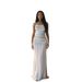 TW861 Women's Summer Fashion Color Block Backless Striped Dress European American Style Camisole Fresh Vacation Ready_ecoleips.com