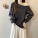 European American Style Real Shot Fleece-lined Thick Long-sleeve Sweatshirt For Women, New Autumn And Winter Korean_ecoleips.com