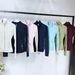 Women's Long Sleeve Top Fitted Stand Collar Gold Zipper Mesh Free Yoga Sportswear_ecoleips.com