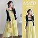Real Shot Vacation Style New Design Loose Two-Piece Set For Pregnt Women With Flared Skirt Green Vest D Black_ecoleips.com