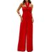 Women's Clothing New Summer New Sexy Slim Fitting Halter Neck Tube Top Jumpsuit Straight Long Pants_ecoleips.com