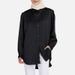 Women's Clothing Lapel Loose All-Match Top Satin Solid Color Long Sleeve Shirt_ecoleips.com