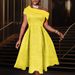 Women's Clothing New Contrast Color Oblique Shoulder Dress Banquet Dinner Dress Dress_ecoleips.com