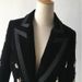 In-stock European American Cross-border Spring And Autumn Velvet Heavy-duty Hand-sewn Beaded Bee Print Mid-length Blazer_ecoleips.com