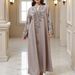 Handcrafted Embellished Abaya Dress – Modest Luxury Long Sleeve Maxi Dress For Women, Dubai & Middle Eastern Fashion_ecoleips.com
