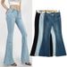 Women's Clothing Sexy Low Waist Slim Hip Hugging Raw Edge Flared Pants Women's Washed Micro Flared Denim Long Pants_ecoleips.com