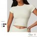 Women's Clothing Recycled High Strength Small Flying Sleeve Running Fitness Short Sleeved Sports T Shirt Women's Tight Quick Drying Yoga Clothes_ecoleips.com
