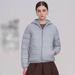 Women's Lightweight Hooded Down Jacket With 90% White Duck Down, Short Length, Solid Colors, Plus Size Available_ecoleips.com