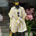 Sweet Striped Short Sleeve Shirt & High Waist Straight Shorts Set - Autumn Casual Outfit For Women_ecoleips.com
