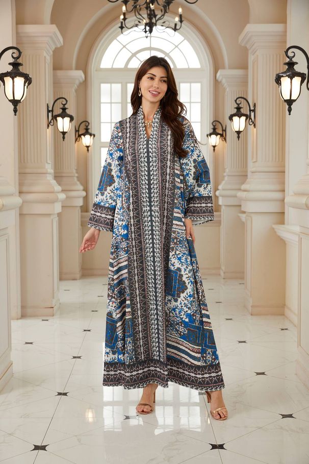 New Arrival Printed Hot Drilling Ethnic Style Jalabiya Dress In Arab Dubai, Elegant Temperament_ecoleips.com