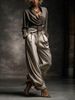 Women's Clothing V Neck Sleeveless Waist Cinching Wide Leg Pants Suit Women's Fashionable Casual Two Piece Set European American Style_ecoleips.com