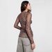 European And American Cross-border 2026 New Fashion Mesh Round-neck Leopard Print Slim-fit Base Top For Women_ecoleips.com