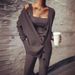 Knted Three-piece Set 2026 Spring And Autumn Cross-border New Lady's Su Long-sleeved Solid Color Women's_ecoleips.com