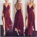European And American Nightclub Sexy V-neck Backless Sleeveless Strap Asymmetrical Dress In Stock_ecoleips.com