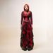 Women's Clothing High Neck Long Sleeve Top Spring New Animal Snake Print High Slit Long Top_ecoleips.com