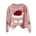 Christmas Sweater Women's Loose Knit Top – Festive 3D Embroidery, Soft Acrylic & Polyester Blend, Cozy Holiday Style_ecoleips.com