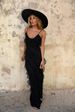 Women's clothing sexy sleeveless suspender dress long skirt_ecoleips.com