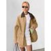 Vintage Khaki Flared Collar Trench Coat For Women, Autumn/Winter French-Inspired Design With Bold Color Contrast, Medium_ecoleips.com