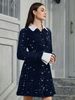 K New Holiday Party One Row Fashionable Sequin Long Sleeved Women's Dress_ecoleips.com
