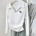 Women's Early Fall Slim-Fit Long Sleeve T-Shirt Wrinkle-Resistant Casual Chic Blouse Versatile Layering Top with Waist Detail_ecoleips.com
