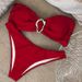 Sexy Solid Color Bikini Set - Strapless Bandeau Top & High Cut Bottom Women's Swimwear_ecoleips.com