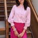 Women's Casual Fashion Long Sleeve Shirt Striped Ruffle Cardigan Top Spring Autumn_ecoleips.com